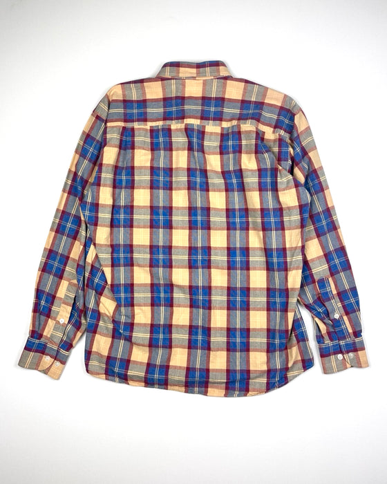 Polo Ralph Lauren Beige and Blue Checkered Shirt (L)