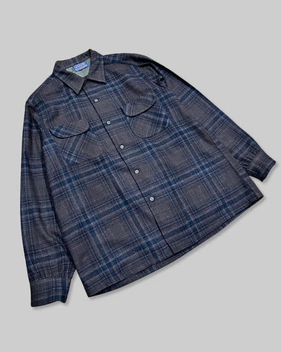 Dark Brown Checkered Pendleton Shirt (XL)