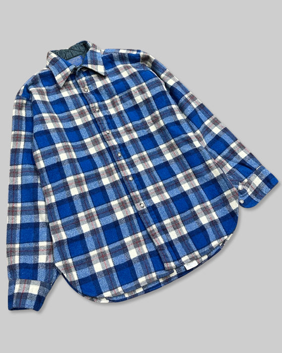 Pendleton White and Blue Checkered Shirt (S)