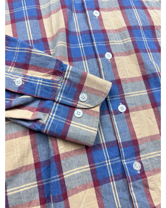 Polo Ralph Lauren Beige and Blue Checkered Shirt (L)