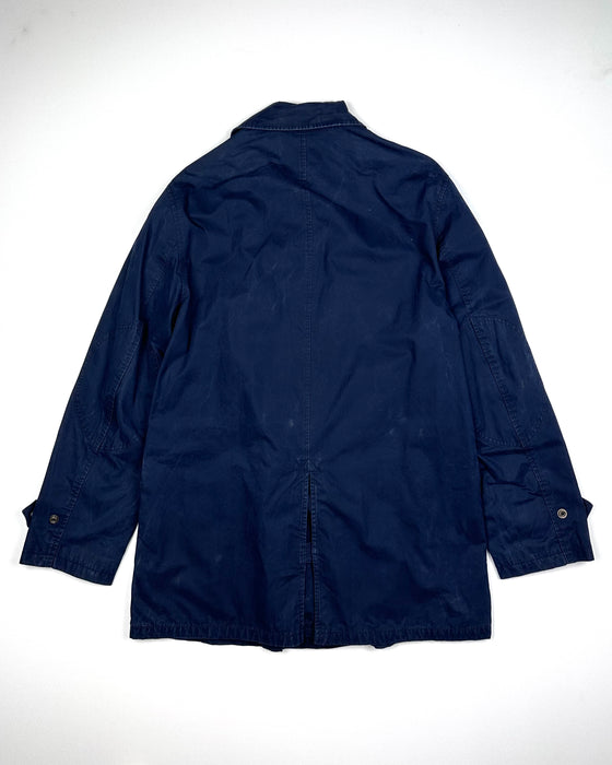 RL Blue Hunting Trench Coat (M)
