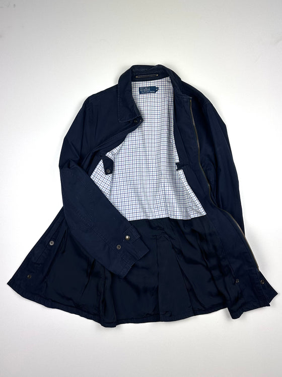 RL Blue Hunting Trench Coat (M)