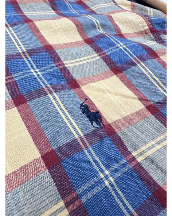 Polo Ralph Lauren Beige and Blue Checkered Shirt (L)
