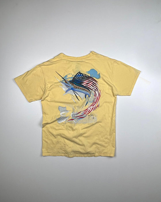 Guy Harvey Yellow American Marlin T-Shirt (M)