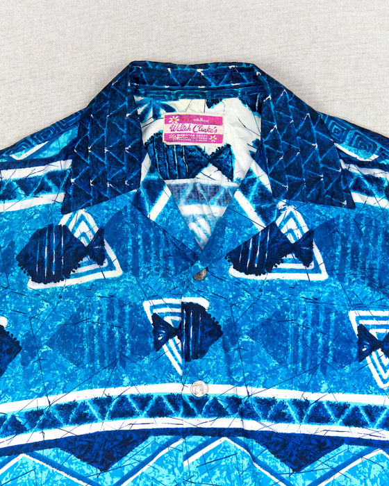 Waltah Clarke's Blue Fishes Hawaii Shirt (M)