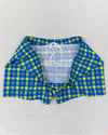 Blue and Yellow Checkered Swimming Shorts (W34)