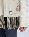 White Leather Western Jacket (S)