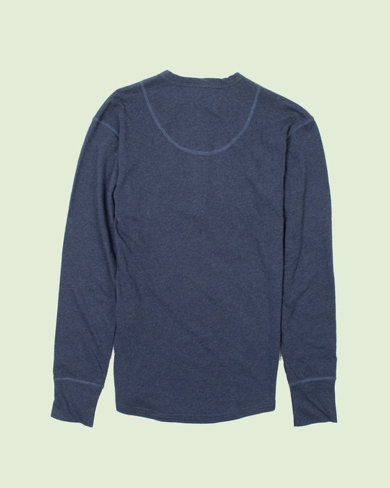 1927 Henley Long Sleeve Indigo Melange