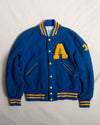 A Blue and Yellow Varsity Jacket (M)