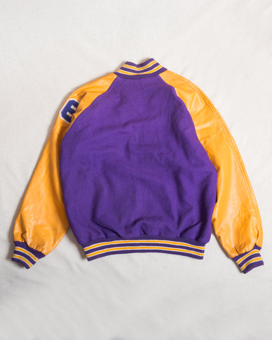 BC Purple and Yellow Varsity Jacket (XXL)