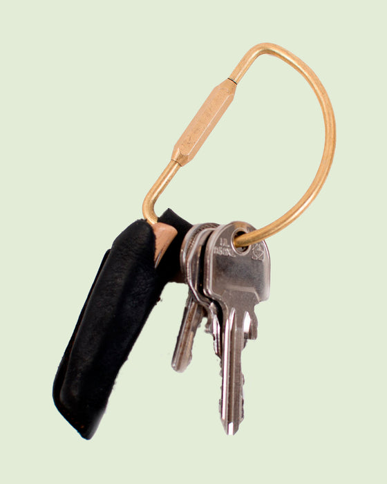 Keychain Brass D-shape