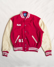  Keith Red and White Varsity Jacket (L)