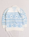 Light Blue Pattern Knitted Cardigan (L)