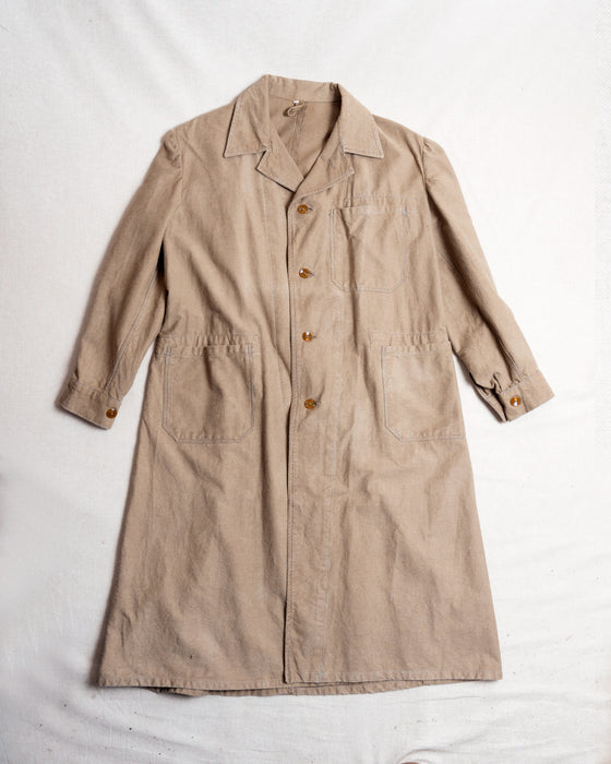 Grey Brown Long Shop Coat (XL)